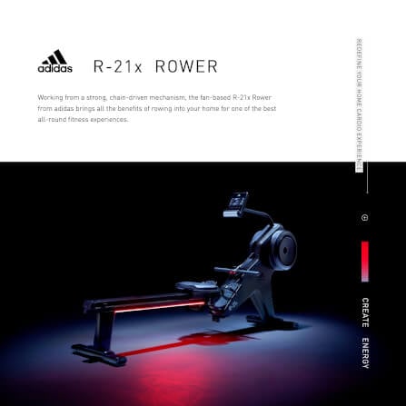 เครื่องกรรเชียงบกแบบลม Adidas R-21x Rower_8